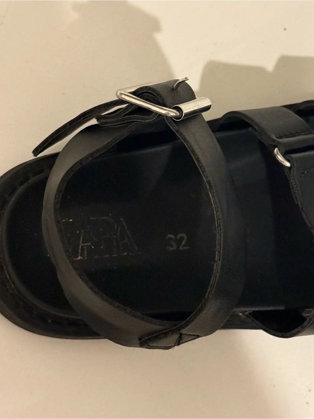 Zara Kids Black Multi-Strap Buckle Sandals